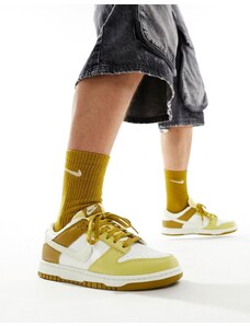 Nike - Dunk Low Retro - Sneakers bianco sporco e gialle