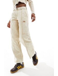 Dickies - Newington - Pantaloni color crema slavato con tasche-Bianco