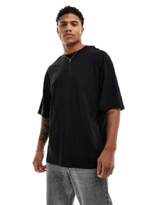 Jack & Jones - T-shirt nera super oversize-Nero