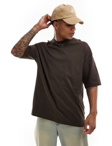 Jack & Jones - T-shirt super oversize marrone cioccolato