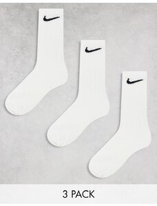 Nike Training - Everyday Lightweight - Confezione da 3 paia di calzini leggeri bianchi-Bianco