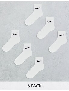 Nike Training - Everyday Cushioned - Confezione da 6 paia di calzini bianchi ammortizzati-Bianco