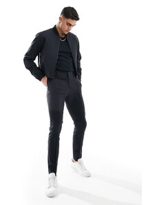 ASOS DESIGN - Pantaloni skinny eleganti nero gessato in coordinato