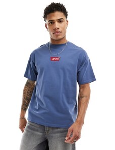 Levi's - T-shirt blu navy con logo batwing al centro