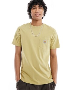 Carhartt WIP - T-shirt beige con tasca-Neutro
