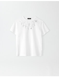 Fabiana Filippi T-shirt stampata in jersey, bianco