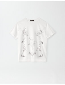 Fabiana Filippi T-shirt stampata in jersey, bianco