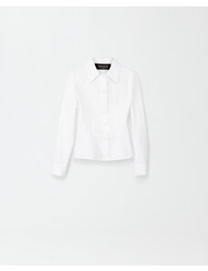 Fabiana Filippi Camicia giacca in popeline, bianco ottico