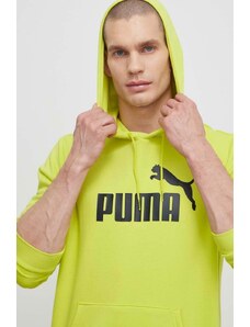 Puma felpa uomo colore verde con cappuccio 847428