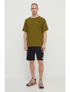 The North Face t-shirt in cotone uomo colore verde NF0A87NUPIB1