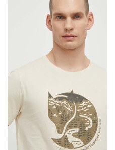 Fjallraven t-shirt in cotone Arctic Fox T-shirt uomo colore beige F87220