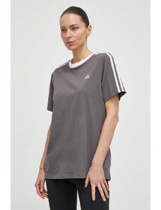 adidas t-shirt in cotone donna colore grigio IS1564