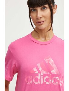 adidas t-shirt in cotone donna colore rosa IS4257