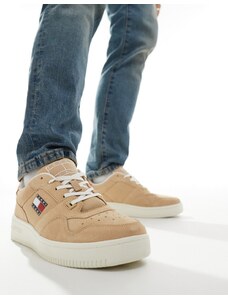 Tommy Jeans - Sneakers da basket in camoscio beige-Neutro