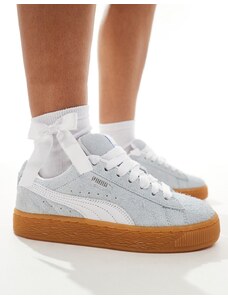 PUMA - Suede XL - Sneakers blu chiaro e bianche