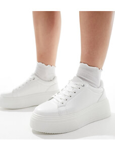 ASOS DESIGN - Dream - Chunky sneakers bianche a pianta larga-Bianco