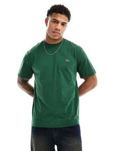 Lacoste - T-shirt squadrata verde di media pesantezza