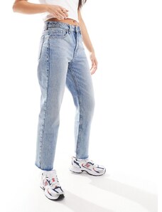 Mango - Jeans a zampa taglio corto azzurri-Blu