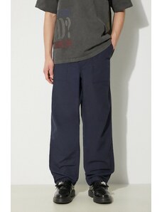 Engineered Garments pantaloni in cotone Fatigue Pant colore blu navy OR299.CT114