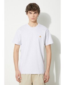 Carhartt WIP t-shirt in cotone S/S Chase T-Shirt uomo colore grigio I026391.00JXX