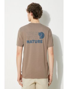 Fjallraven t-shirt Walk With Nature T-shirt M uomo colore marrone F12600216.244