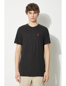 Fjallraven t-shirt Hemp Blend T-shirt M uomo colore nero con applicazione F12600215.550