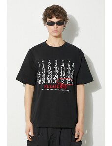 PLEASURES t-shirt in cotone Calendar Heavyweight T-Shirt uomo colore nero P24SP002.BLACK
