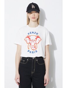 Kenzo t-shirt in cotone Elephant Loose T-Shirt donna colore bianco FE52TS1144SO.02