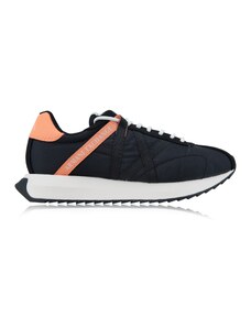 ARMANI EXCHANGE XUX150 K639 Sneakers-UK 5 Nero, Arancione Tessuto, Pelle, Gomma