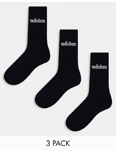 adidas Originals - Confezione da 3 paia di calzini alla caviglia neri-Multicolore