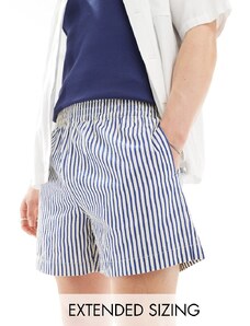 ASOS DESIGN - Pantaloncini ampi blu e bianchi a righe-Multicolore