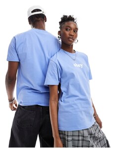 Obey - T-shirt blu unisex con logo sul davanti