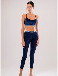 Caramì Lingerie & Activewear Made in Italy Leggings Sport Velluto Blu