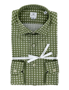 GAMA Camicia Geometrica Verde