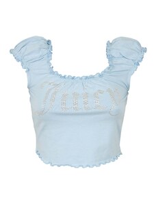 JUICY COUTURE Top crop con strass