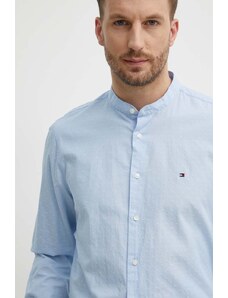 Tommy Hilfiger camicia in cotone uomo colore blu MW0MW34650