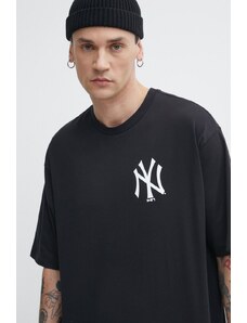 New Era t-shirt in cotone uomo colore nero NEW YORK YANKEES