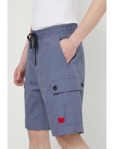 HUGO pantaloncini in cotone colore blu 50510594