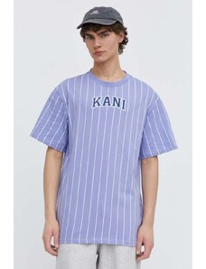 Karl Kani t-shirt in cotone uomo colore violetto