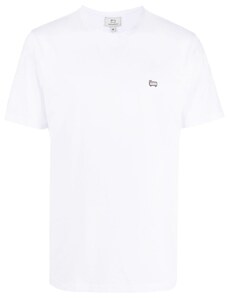 Woolrich T-shirt bianca logo sheep