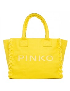 Pinko borsa a mano donna beach shopping giallo