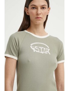 G-Star Raw t-shirt in cotone donna colore verde