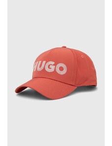 HUGO berretto da baseball colore rosa con applicazione