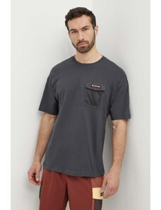 Columbia t-shirt in cotone Painted Peak uomo colore grigio con applicazione 2074481
