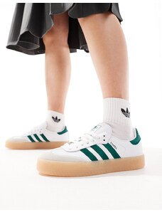 adidas Originals - Sambae - Sneakers bianche e verdi-Multicolore