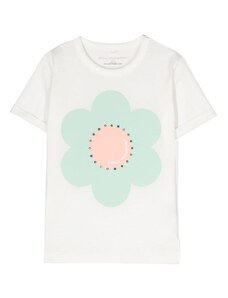 STELLA MCCARTNEY KIDS T-shirt bianca stampa fiore