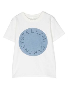 STELLA MCCARTNEY KIDS T-shirt bianca logo circolare