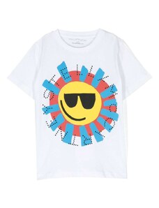 STELLA MCCARTNEY KIDS T-shirt bianca stampa sole