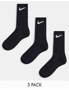 Nike Training - Everyday Lightweight - Confezione da 3 paia di calzini leggeri alla caviglia neri-Nero