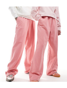 COLLUSION Unisex - Joggers comodi rosa-Grigio